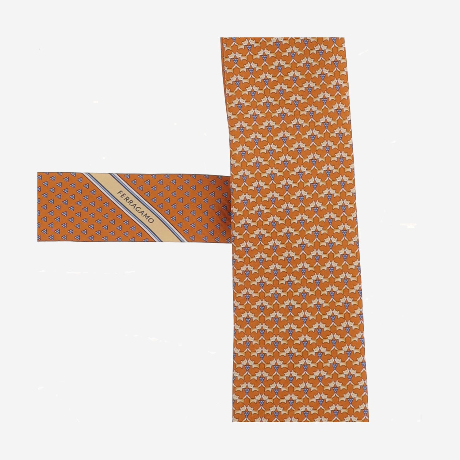 CRAVATTA IN SETA CON MOTIVO FANTASIA 351389 006 SALVATORE FERRAGAMO 