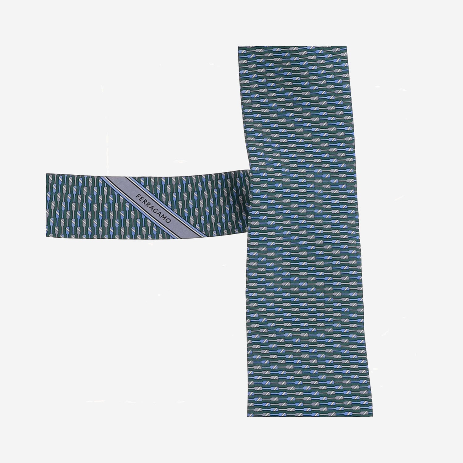 CRAVATTA IN SETA CON MOTIVO FANTASIA 351436 006 SALVATORE FERRAGAMO 