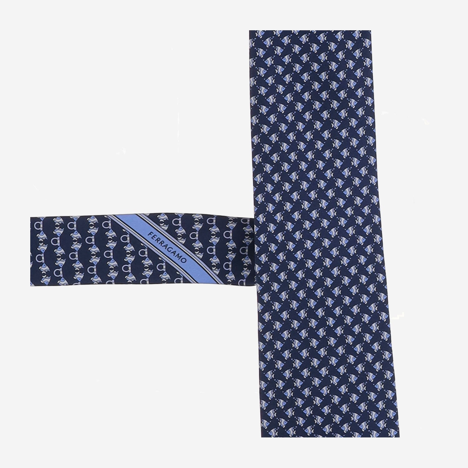 CRAVATTA IN SETA CON MOTIVO FANTASIA 351442 001 SALVATORE FERRAGAMO 