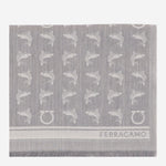 SCIARPA IN LANA CON MOTIVO FANTASIA 520184 001 SALVATORE FERRAGAMO 