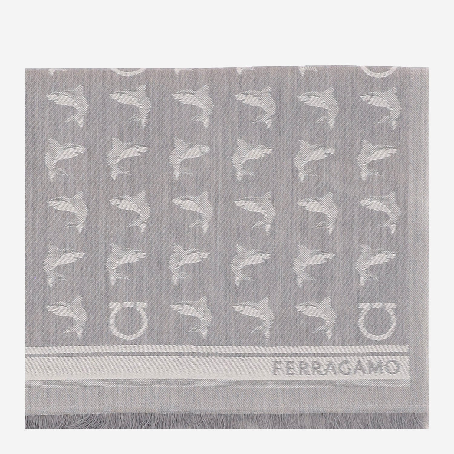 SCIARPA IN LANA CON MOTIVO FANTASIA 520184 001 SALVATORE FERRAGAMO 