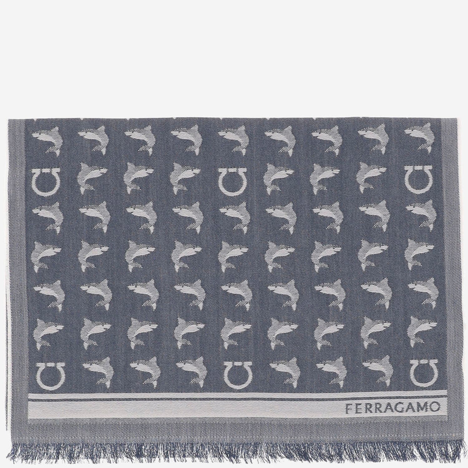 SCIARPA IN LANA CON MOTIVO FANTASIA 520184 002 SALVATORE FERRAGAMO 
