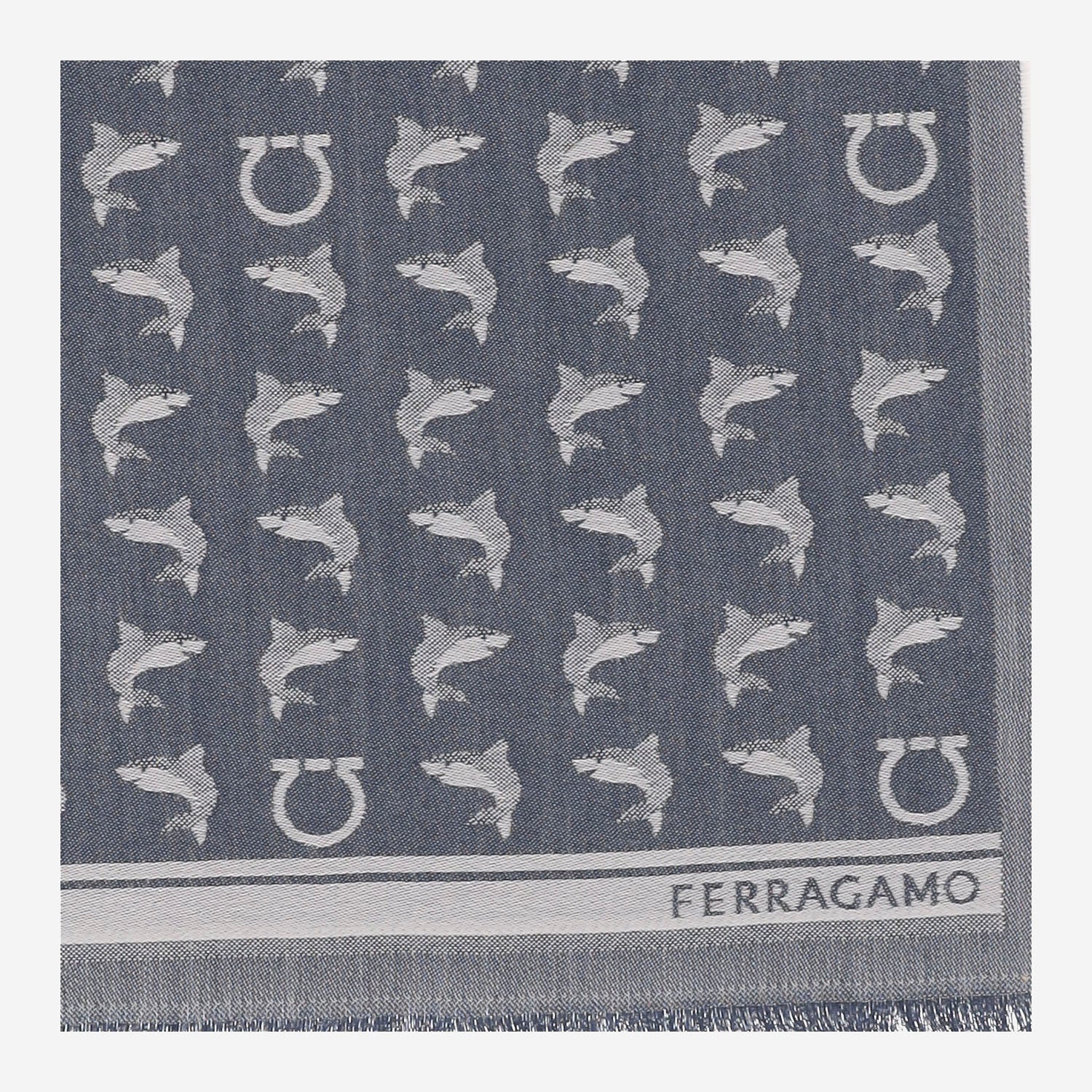 SCIARPA IN LANA CON MOTIVO FANTASIA 520184 002 SALVATORE FERRAGAMO 