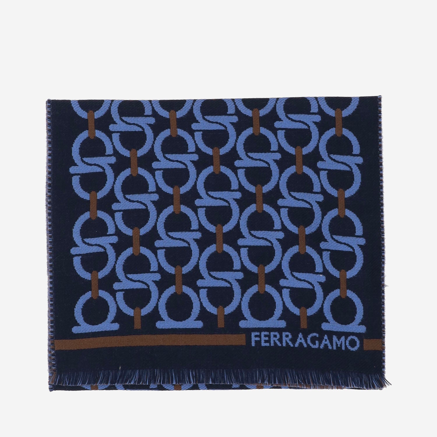 SCIARPA GANCINI IN LANA 520189 001 SALVATORE FERRAGAMO 