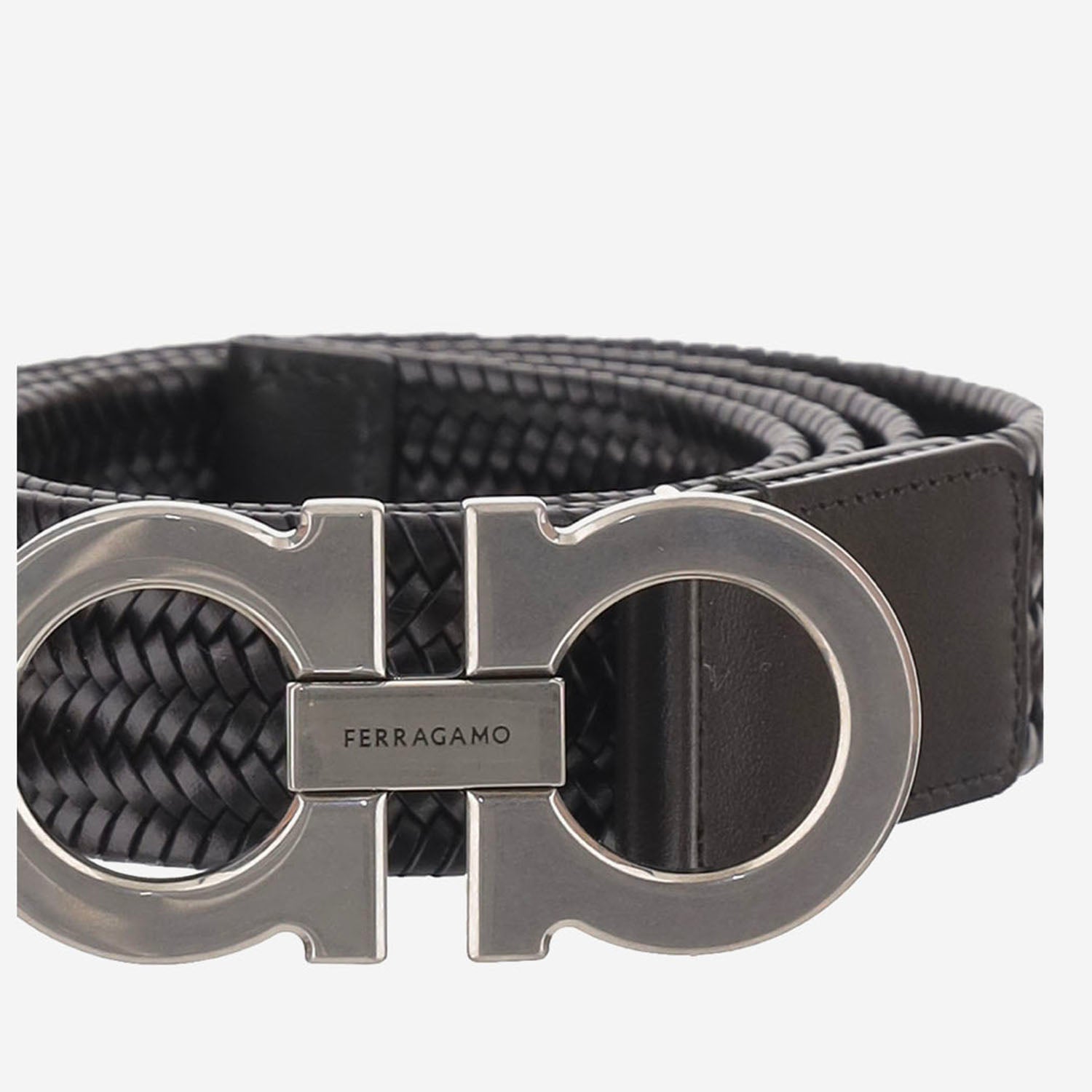 CINTURA INTRECCIATA CON FIBBIA GANCINI 670737 003 SALVATORE FERRAGAMO 