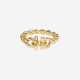 ANELLO GANCINI TORCHON IN OTTONE 760990 001 SALVATORE FERRAGAMO 