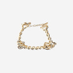 Bracciale Gancini torchon 760993 001 SALVATORE FERRAGAMO 