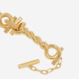 COLLANA GANCINI TORCHON IN OTTONE 760994 001 SALVATORE FERRAGAMO 