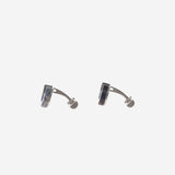 GEMELLI GANCINI IN OTTONE E PIETRA SEMIPREZIOSA 770120 006 SALVATORE FERRAGAMO 