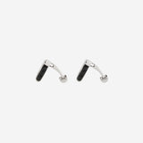 GEMELLI GANCINI IN OTTONE E PELLE INTRECCIATA 770142 001 SALVATORE FERRAGAMO 