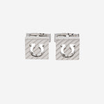 GEMELLI GANCINI SQUADRATI IN OTTONE 770411 001 SALVATORE FERRAGAMO 