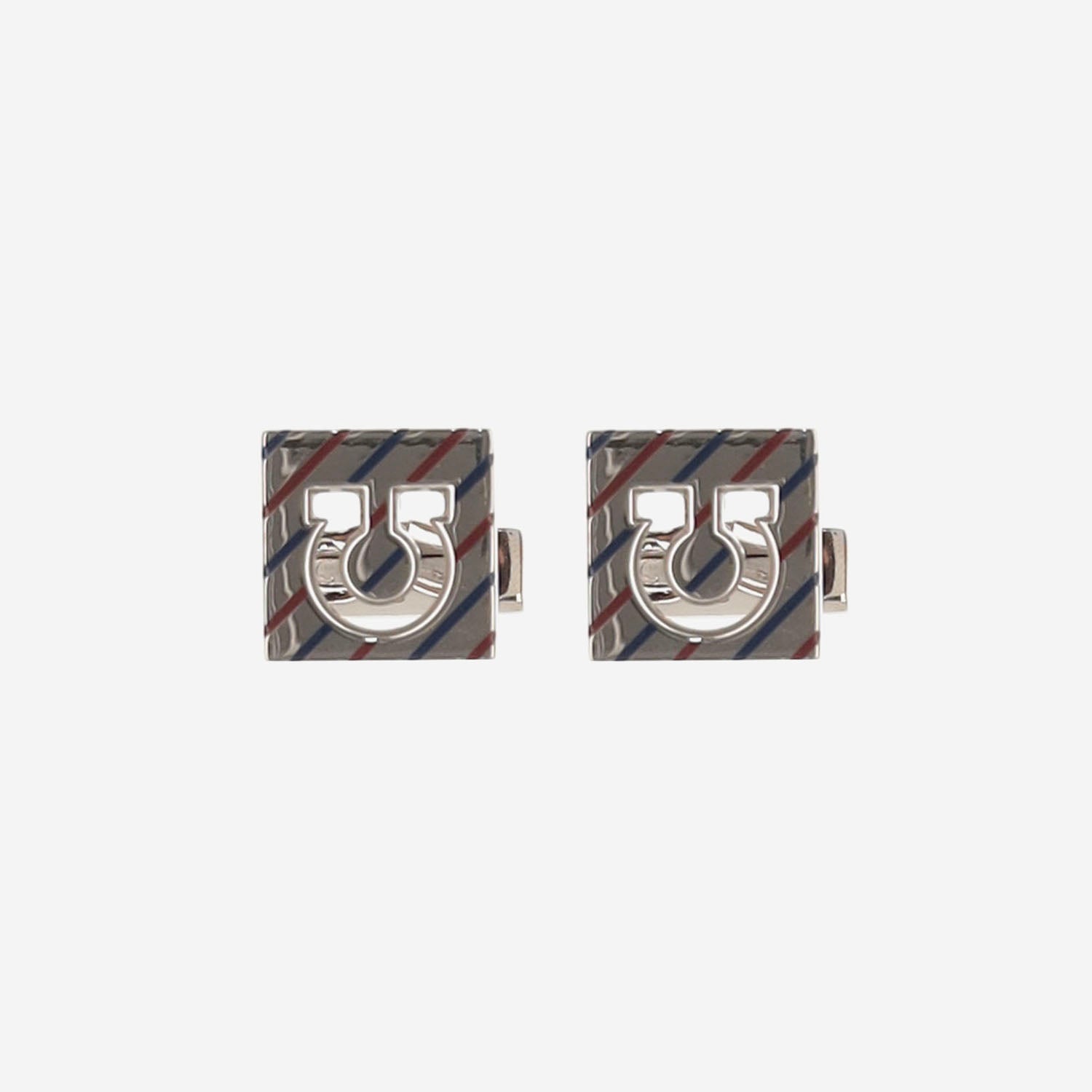 GEMELLI GANCINI SQUADRATI IN OTTONE 770413 001 SALVATORE FERRAGAMO 