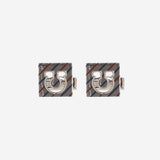 GEMELLI GANCINI SQUADRATI IN OTTONE 770413 001 SALVATORE FERRAGAMO 