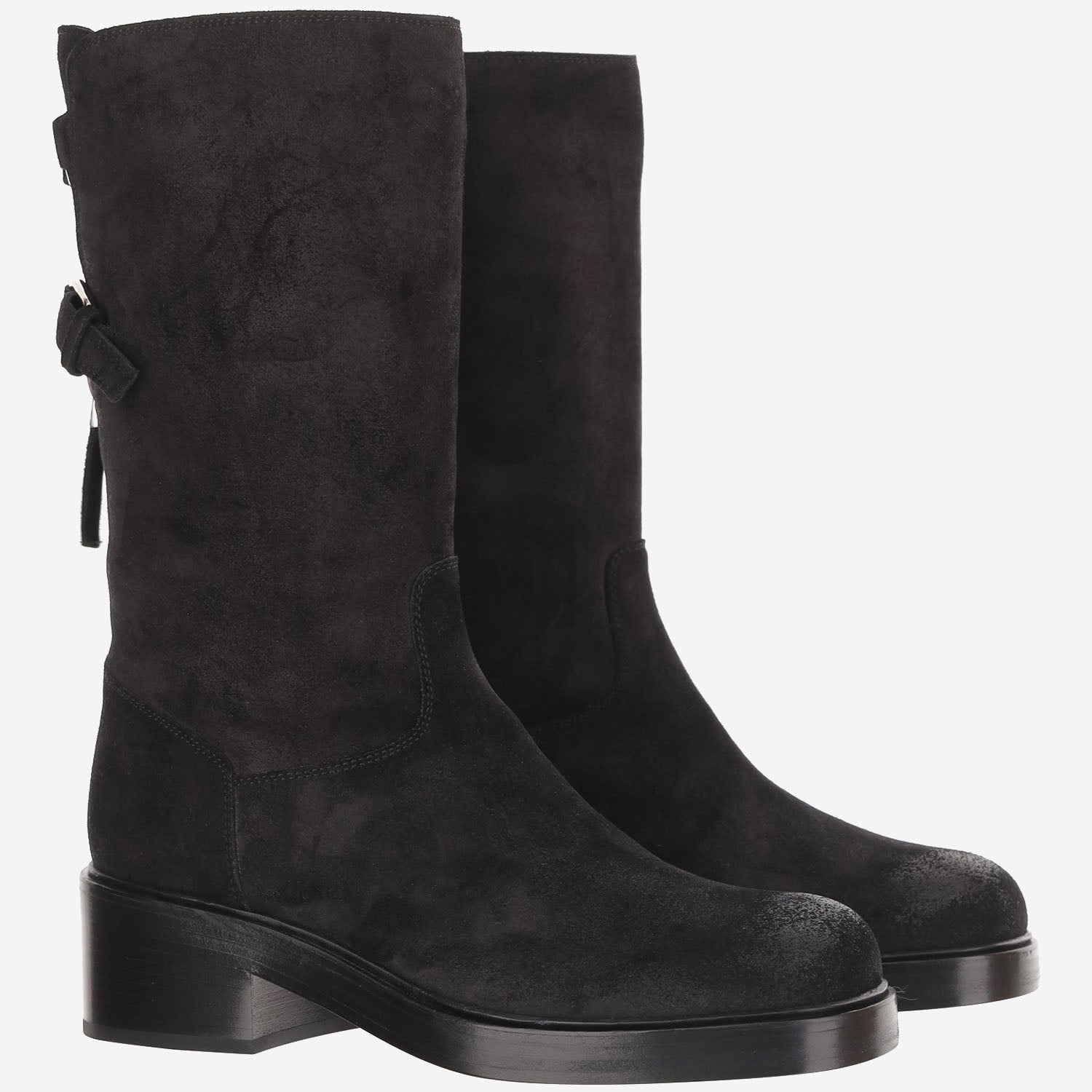 STIVALE IN PELLE SCAMOSCIATA SR5030 NERO SARTORE 