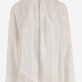 CAMICIA IN SETA CON FIOCCO W26110 0101 SASUPHI 