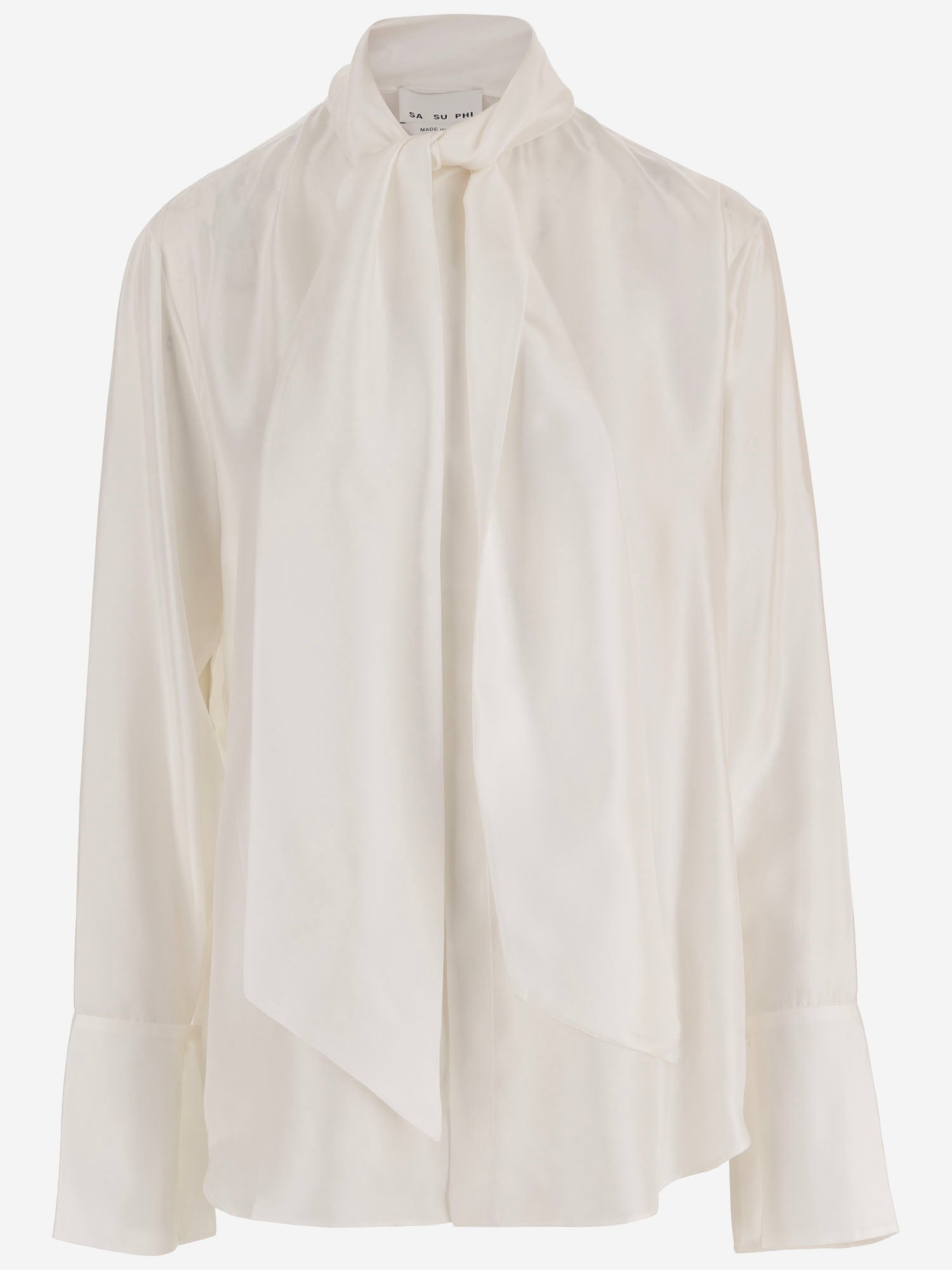 CAMICIA IN SETA CON FIOCCO W26110 0101 SASUPHI 