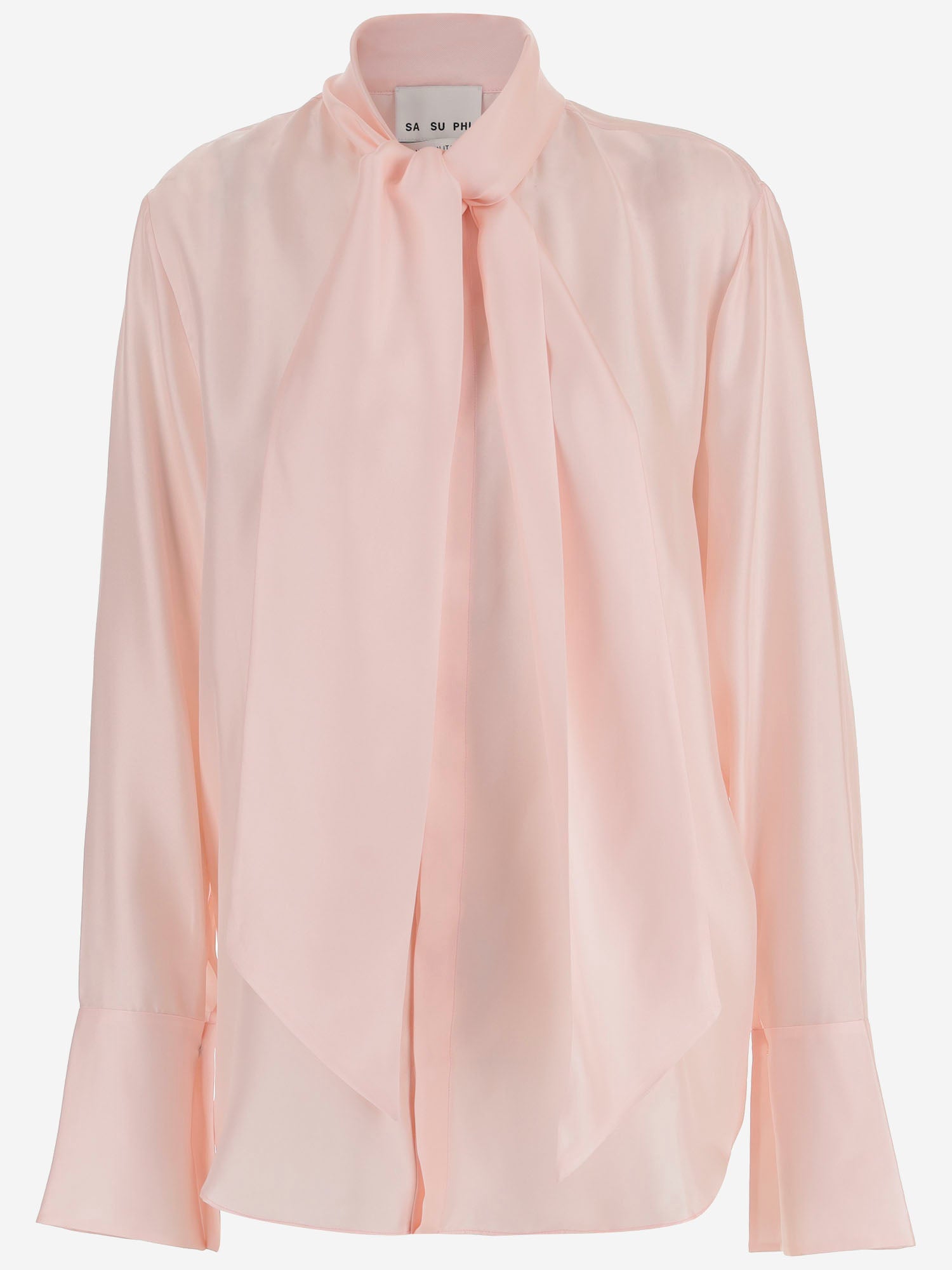CAMICIA IN SETA CON FIOCCO W26110 0200 SASUPHI 