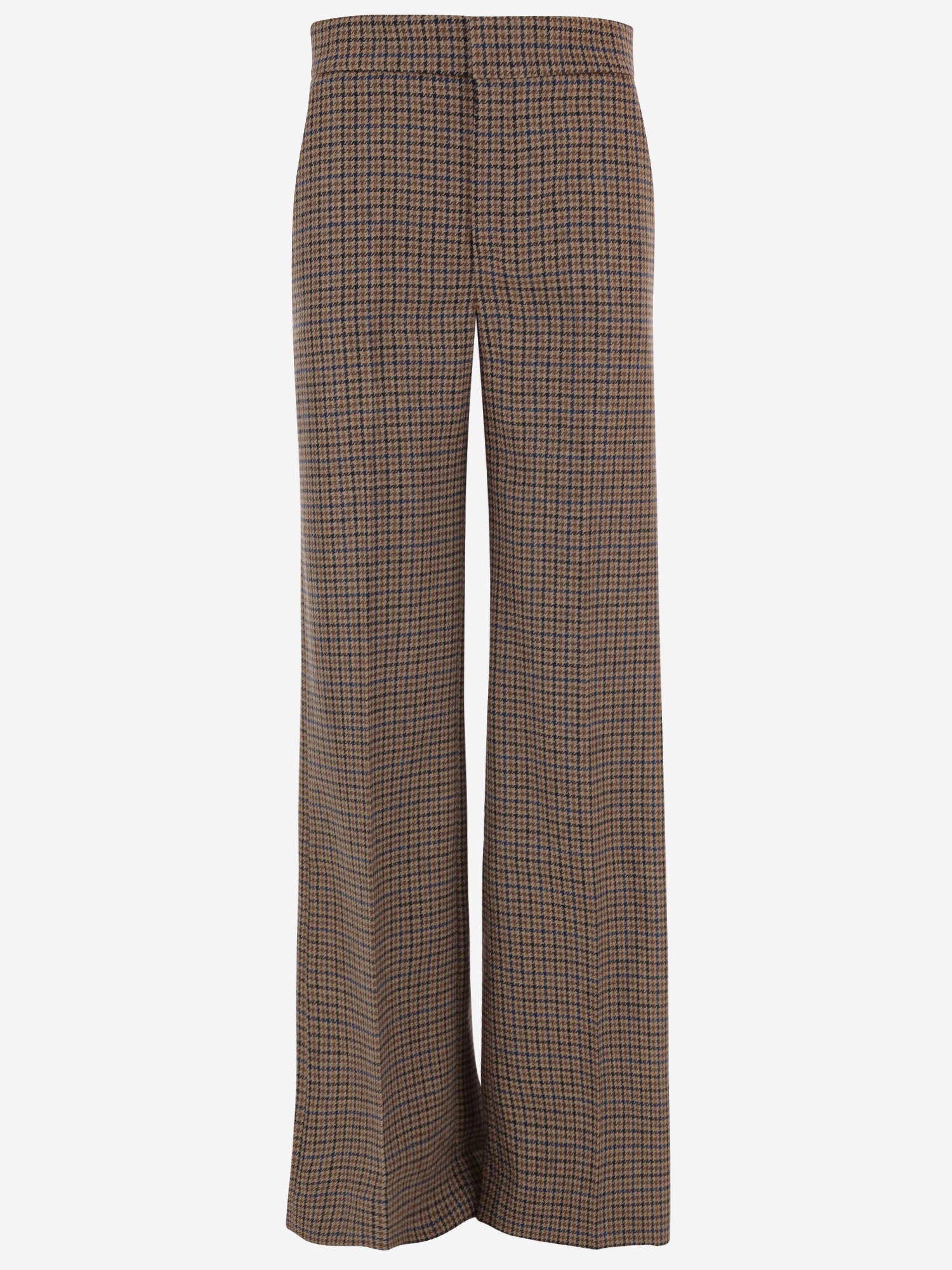PANTALONI SARTORIALI IN LANA CON MOTIVO PIED DE POULE W26320Q 0800 SASUPHI 