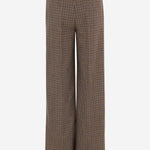 PANTALONI SARTORIALI IN LANA CON MOTIVO PIED DE POULE W26320Q 0800 SASUPHI 