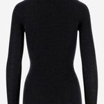 POLO A MANICHE LUNGHE IN CASHMERE E SETA W26614 0900 SASUPHI 