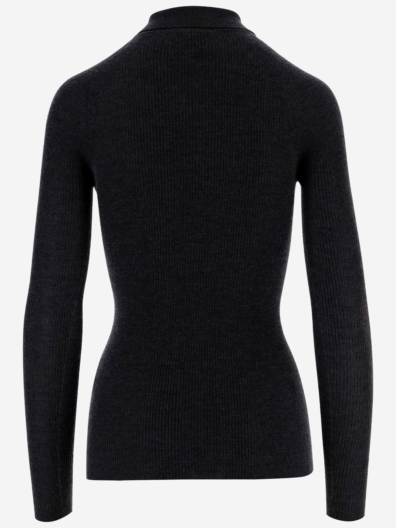 POLO A MANICHE LUNGHE IN CASHMERE E SETA W26614 0900 SASUPHI 