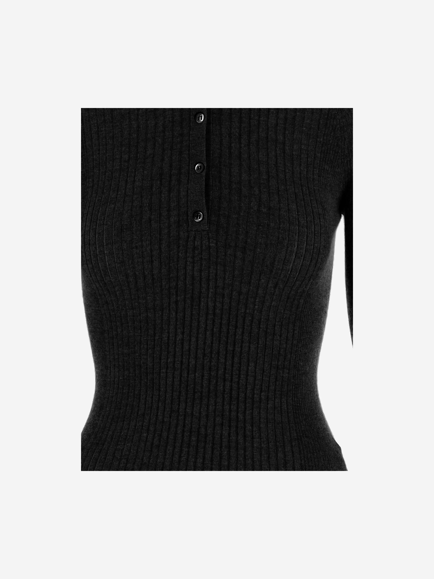 POLO A MANICHE LUNGHE IN CASHMERE E SETA W26614 0900 SASUPHI 