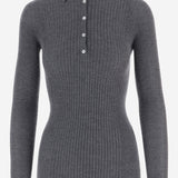 POLO A MANICHE LUNGHE IN CASHMERE E SETA W26614 0952 SASUPHI 