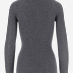 POLO A MANICHE LUNGHE IN CASHMERE E SETA W26614 0952 SASUPHI 