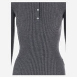 POLO A MANICHE LUNGHE IN CASHMERE E SETA W26614 0952 SASUPHI 