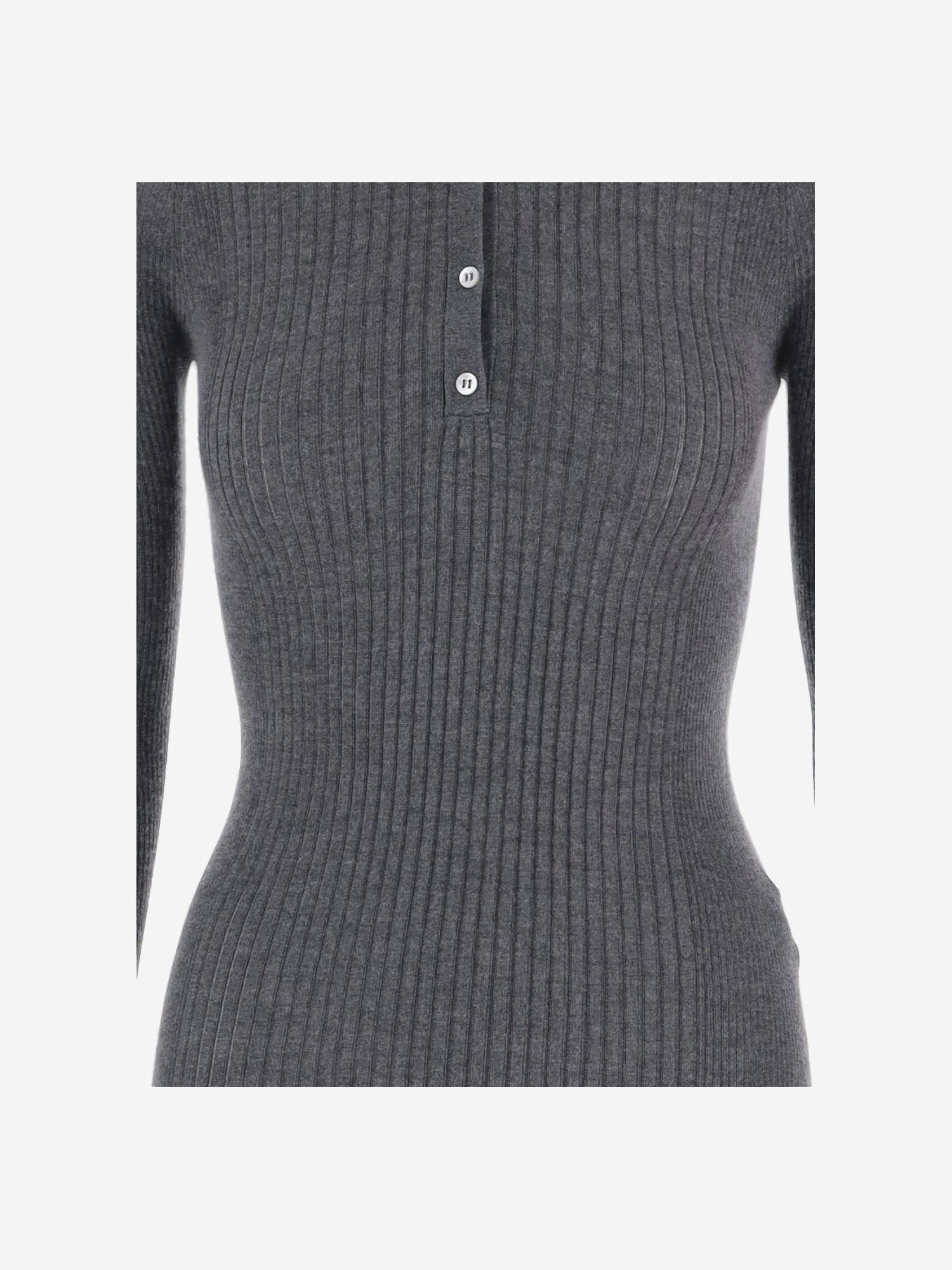 POLO A MANICHE LUNGHE IN CASHMERE E SETA W26614 0952 SASUPHI 