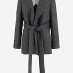GIACCA IN LANA CON CINTURA W26702 0950 SASUPHI 