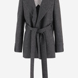 GIACCA IN LANA CON CINTURA W26702 0950 SASUPHI 