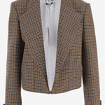 GIACCA IN LANA CON MOTIVO A QUADRI W26713Q 0800 SASUPHI 