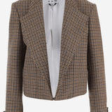 GIACCA IN LANA CON MOTIVO A QUADRI W26713Q 0800 SASUPHI 