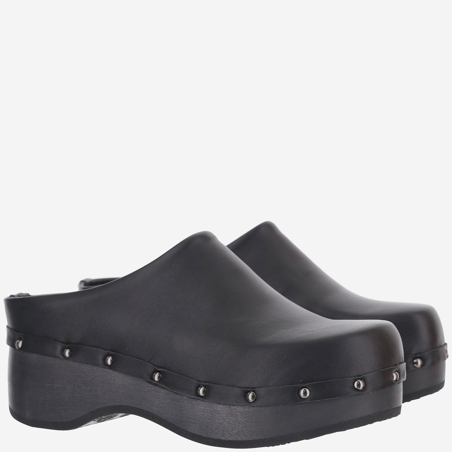 ZOCCOLI PESCURA NAIMA IN PELLE CON BORCHIE F01441 NERO SCHOLL 