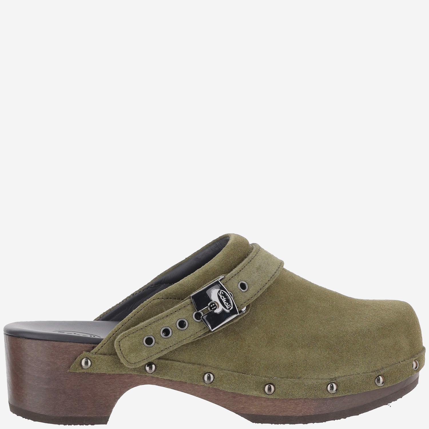 ZOCCOLI IN LEGNO E SUEDE F01552 KHAKI SCHOLL 