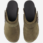 ZOCCOLI IN LEGNO E SUEDE F01552 KHAKI SCHOLL 