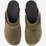 ZOCCOLI IN LEGNO E SUEDE F01552 KHAKI SCHOLL 
