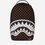 ZAINO BROWN AND CREAM DRIP CHECK SHARK 910B8552NSZ BROWNANDCREAM SPRAYGROUND 