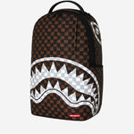 ZAINO BROWN AND CREAM DRIP CHECK SHARK 910B8552NSZ BROWNANDCREAM SPRAYGROUND 
