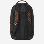 ZAINO BROWN AND CREAM DRIP CHECK SHARK 910B8552NSZ BROWNANDCREAM SPRAYGROUND 