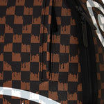 ZAINO BROWN AND CREAM DRIP CHECK SHARK 910B8552NSZ BROWNANDCREAM SPRAYGROUND 
