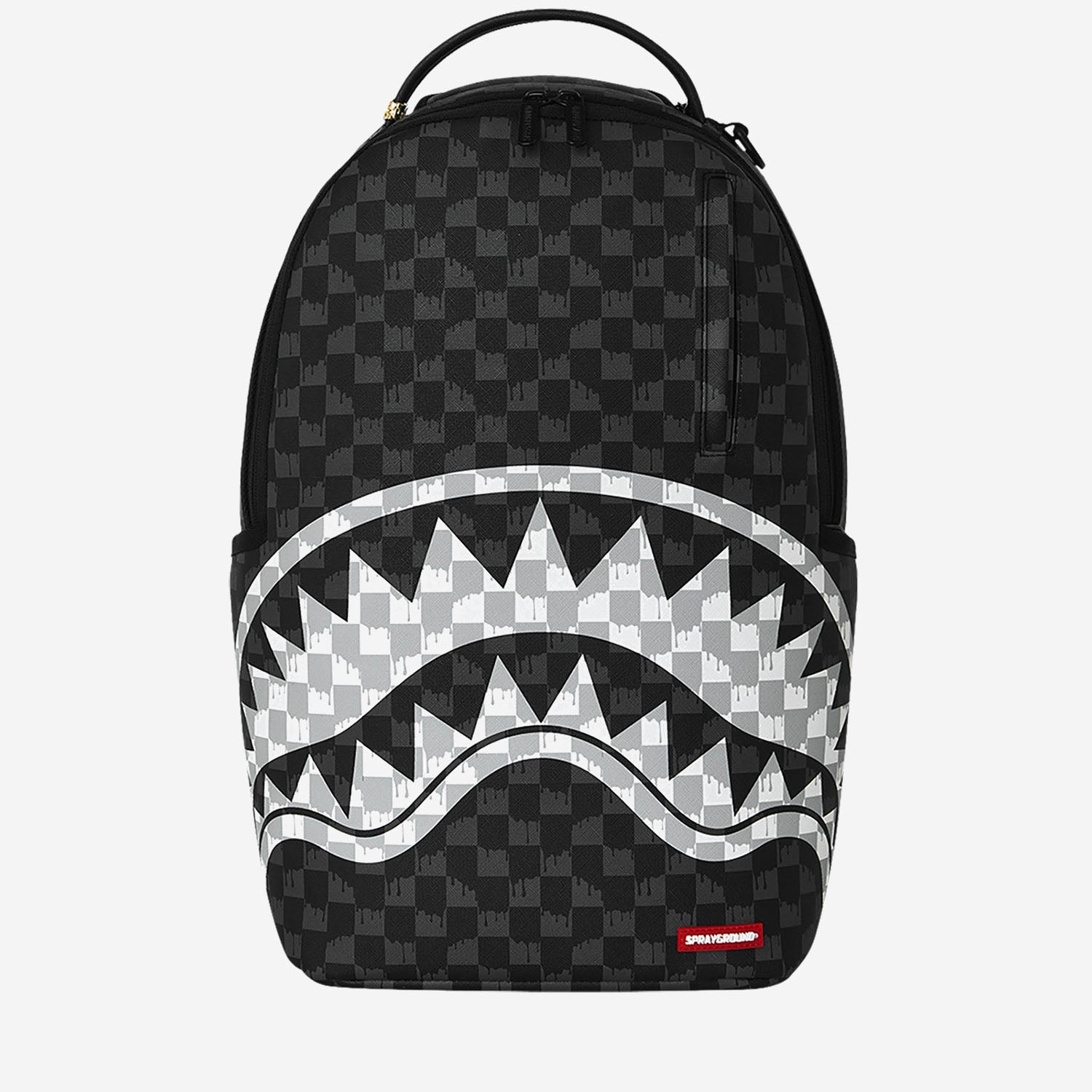 ZAINO BLACK AND WHITE DRIP CHECK SHARK 910B8553NSZ BLACKANDWHITE SPRAYGROUND 