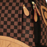 ZAINO EMBOSSED CHECK BROWN 910B8592NSZ BROWN SPRAYGROUND 