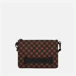 POCHETTE IN PELLE SINTETICA SHARKS IN PARIS BUBBLE CHECK 910B9307NSZ BUBBLEBROWN SPRAYGROUND 
