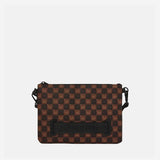 POCHETTE IN PELLE SINTETICA SHARKS IN PARIS BUBBLE CHECK 910B9307NSZ BUBBLEBROWN SPRAYGROUND 