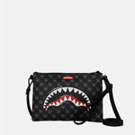 POCHETTE IN PELLE SINTETICA SHARKS IN PARIS BUBBLE CHECK<BR/><BR/> 910B9318NSZ BUBBLYBLACK SPRAYGROUND 