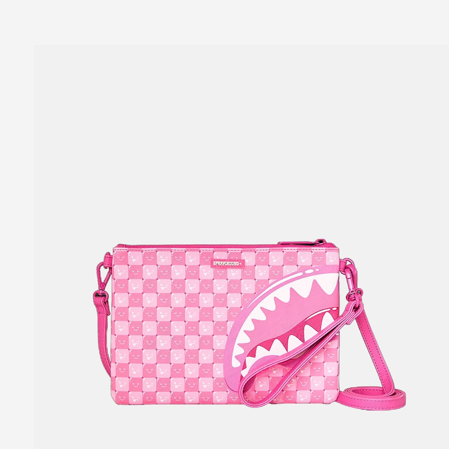POCHETTE IN PELLE SINTETICA NEW CHECK FACES 910B9321NSZ PINK SPRAYGROUND 