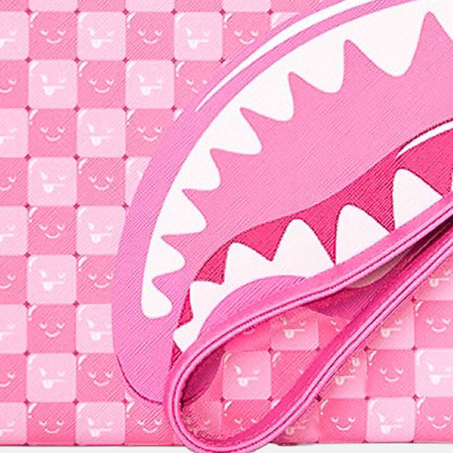 POCHETTE IN PELLE SINTETICA NEW CHECK FACES 910B9321NSZ PINK SPRAYGROUND 