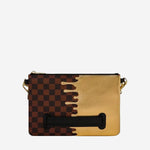 POCHETTE IN PELLE SINTETICA SHARKS IN PARIS GOLD DRIP 910B9344NSZ GOLD SPRAYGROUND 
